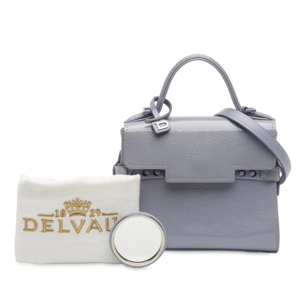 Pre-Loved Delvaux Micro Patent Tempete Satchel